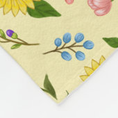 Charming Summer Meadow Floral pattern blanket Fleece Deken (Hoek)