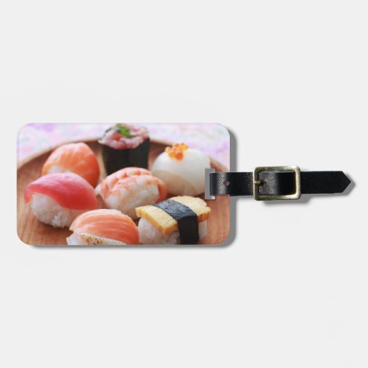 Charming Sushi Set – Soft Pastel Luggage Tag Bagagelabel (Voorkant horizontaal)