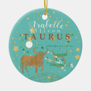 Charming Taurus Zodiac Keramisch Ornament