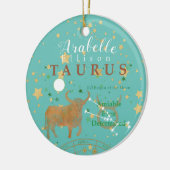 Charming Taurus Zodiac Keramisch Ornament (Links)