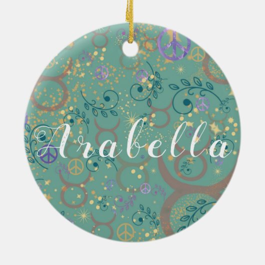 Charming Taurus Zodiac Keramisch Ornament (Achterkant)