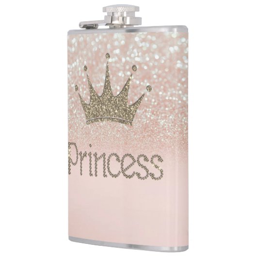 Charming, Tiara, Princess, Glitter Bokeh Heupfles (Links)