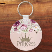 Charming Tiara, prinses, Floral Sleutelhanger (Voorkant)