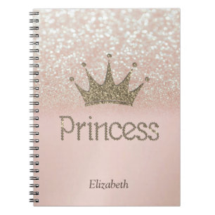 Charming Tiara, prinses, Glitter Bokeh Notitieboek