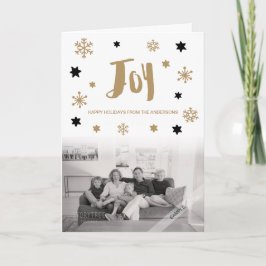 Charming Trendy Joy Holiday Foto Feestdagen Kaart