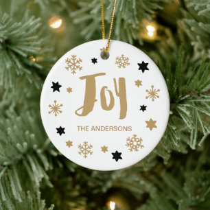 Charming Trendy Joy Holiday Keramisch Ornament