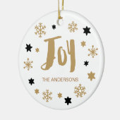 Charming Trendy Joy Holiday Keramisch Ornament (Links)