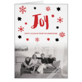 Charming Trendy Joy Red Holiday Foto (Voorkant)
