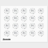 Charming Trendy Joy Silver Holiday Ronde Sticker (Vel)