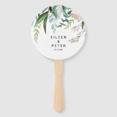 Charming Tropical Floral and Greenery Wedding Handwaaier (Voorkant)