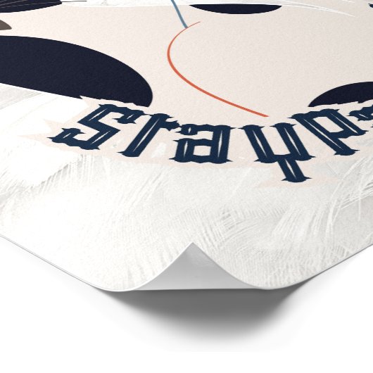 Charming Tuxedo Cat Stay Pawsitive Inspirational  Poster (Hoek)