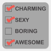 Charming Vierkante Sticker (Voorkant)