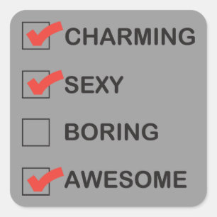 Charming Vierkante Sticker