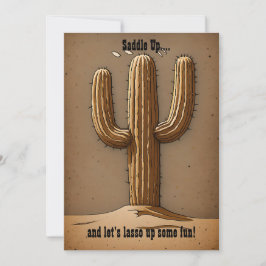 Charming Vintage Cactus Kaart