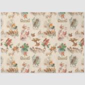 Charming Vintage Kerstvogels en Holly Tissuepapier (Voorkant)