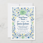 Charming Vrijgezellenfeest Brunch/Tea Kaart (Voorkant)