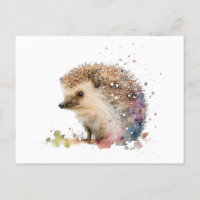 Charming Waterverf Egel met warme kleuren