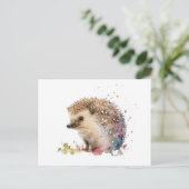 Charming Waterverf Egel met warme kleuren Briefkaart (Staand voorkant)