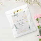 Charming Waterverf Greenery Gold Wedding Bedankzakje (Gezegeld)