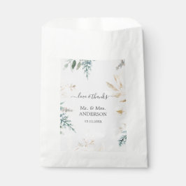 Charming Waterverf Greenery Gold Wedding Bedankzakje