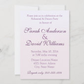 Charming Wedding Rings | repetitief diner Kaart (Achterkant)