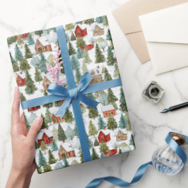 Charming Whimsical Christmas Wrapping Paper Cadeaupapier