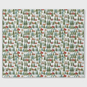 Charming Whimsical Christmas Wrapping Paper Cadeaupapier (Vlak)