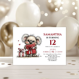 Charming whimsical koala design kids birthday kaart