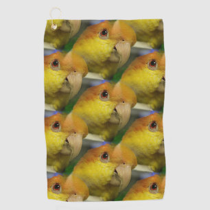 Charming White Bellied Caique Parrot Golfhanddoek