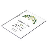 Charming White Blooming Floral Wedding Planner Notitieboek (Linkerzijde)