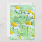 Charming White Daisies, Green Fonts Vrijgezellenfe Kaart (Voorkant)