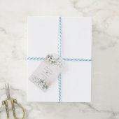 Charming White Floral Airy Leaves Wedding Cadeaulabel (Met Touw)