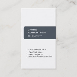 Charming White Grey Attractive Visitekaartje