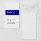 Charming White Navy Blue Attractive Visitekaartje (Voorkant / Achterkant)