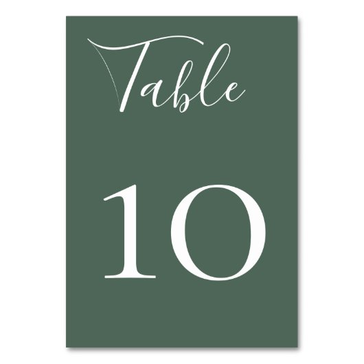 Charming Wildwood Table Number Kaart (Voorkant)