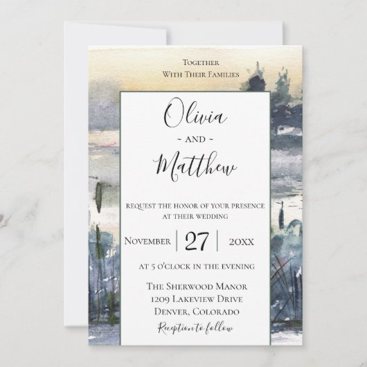 Charming Wildwood Wedding Uitnodiging (Voorkant)