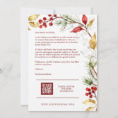 Charming Winter Christmas Botanical Frame Wedding Save The Date (Achterkant)