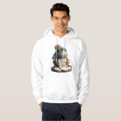 Charming Winter Frog in Knitwear: Cold ToesT-Shirt Hoodie (Voorkant volledig)