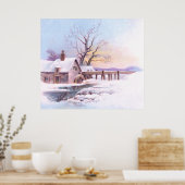 Charming Winter Scene 3 Poster (Keuken)