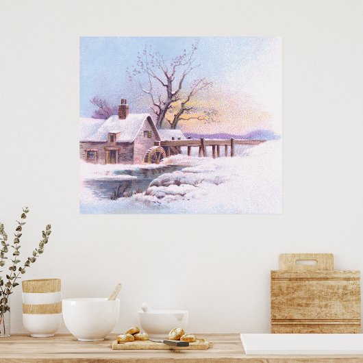 Charming Winter Scene 3 Poster (Keuken)