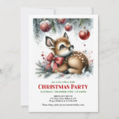 Charming winter scene Christmas kids invitation  Kaart (Voorkant)