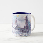Charming Winter Scene Tweekleurige Koffiemok (Voorkant rechts)