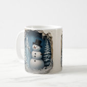 Charming Winter Snowman – Cozy Holiday Coffee mug Koffiemok (Voorkant links)