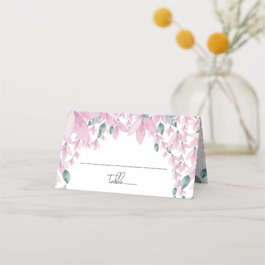 Charming Wisteria Floral Place Card Plaatskaartje (Voorkant)