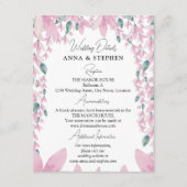 Charming Wisteria Floral Wedding Details Informatiekaartje (Voorkant)