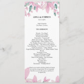 Charming Wisteria Floral Wedding Programme Programmakaart (Voorkant)