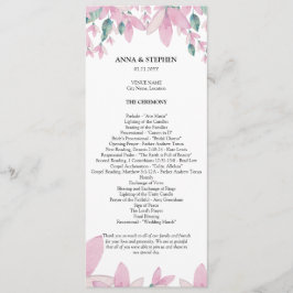 Charming Wisteria Floral Wedding Programme Programmakaart