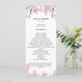Charming Wisteria Floral Wedding Programme Programmakaart (Staand voorkant)