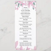 Charming Wisteria Floral Wedding Programme Programmakaart (Achterkant)