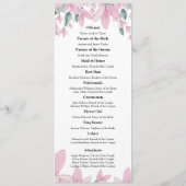 Charming Wisteria Floral Wedding Programme Programmakaart (Achterkant)